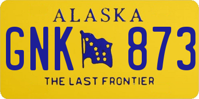 AK license plate GNK873