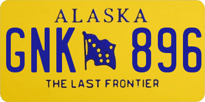AK license plate GNK896