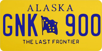 AK license plate GNK900