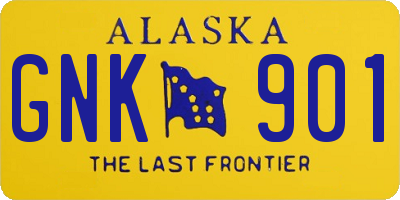 AK license plate GNK901