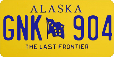 AK license plate GNK904