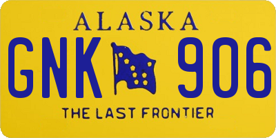 AK license plate GNK906