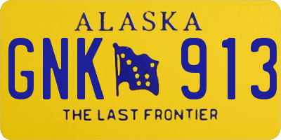 AK license plate GNK913