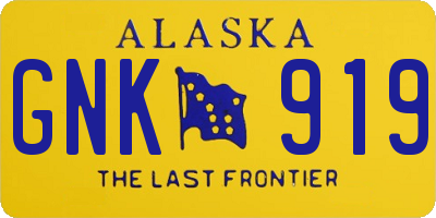 AK license plate GNK919