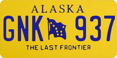 AK license plate GNK937