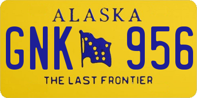 AK license plate GNK956