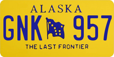 AK license plate GNK957