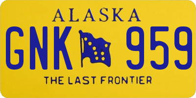 AK license plate GNK959