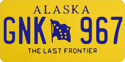 AK license plate GNK967