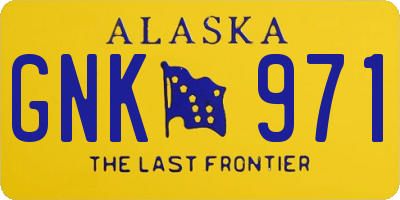 AK license plate GNK971