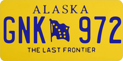 AK license plate GNK972