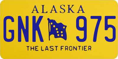 AK license plate GNK975