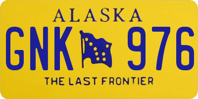 AK license plate GNK976
