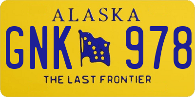 AK license plate GNK978