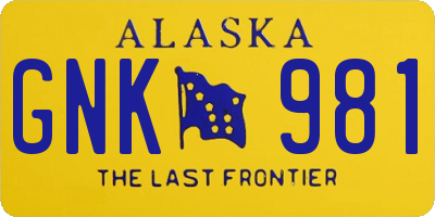 AK license plate GNK981