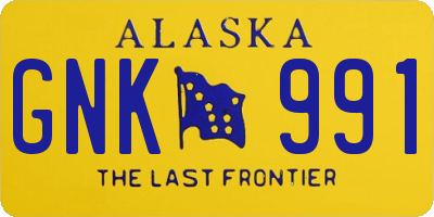 AK license plate GNK991