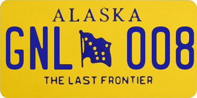 AK license plate GNL008