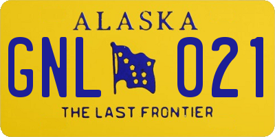AK license plate GNL021