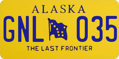 AK license plate GNL035