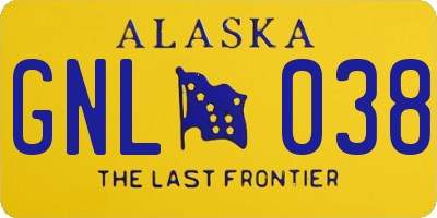 AK license plate GNL038