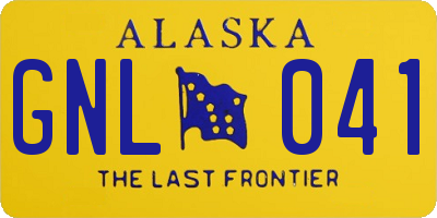 AK license plate GNL041