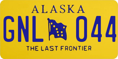 AK license plate GNL044