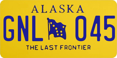 AK license plate GNL045