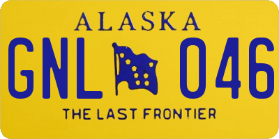 AK license plate GNL046