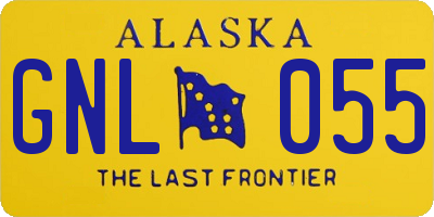 AK license plate GNL055