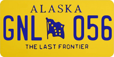 AK license plate GNL056