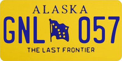 AK license plate GNL057