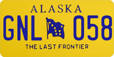 AK license plate GNL058