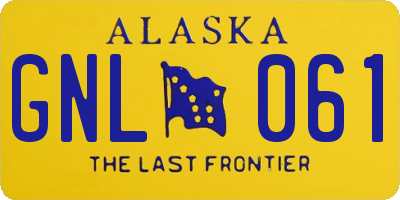 AK license plate GNL061