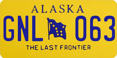 AK license plate GNL063