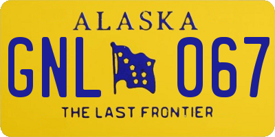 AK license plate GNL067