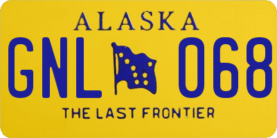 AK license plate GNL068