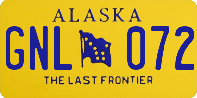 AK license plate GNL072