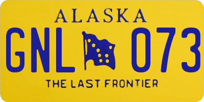 AK license plate GNL073