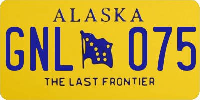 AK license plate GNL075