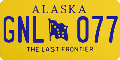 AK license plate GNL077