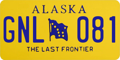 AK license plate GNL081