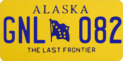 AK license plate GNL082