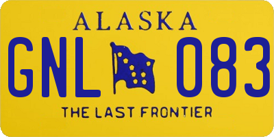 AK license plate GNL083