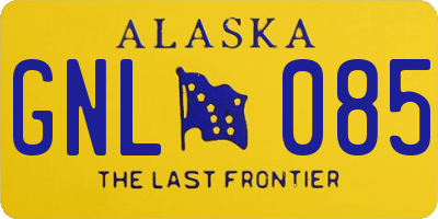 AK license plate GNL085
