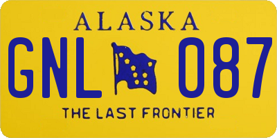 AK license plate GNL087