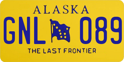 AK license plate GNL089
