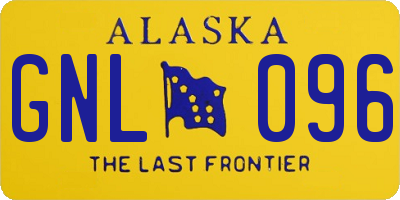 AK license plate GNL096