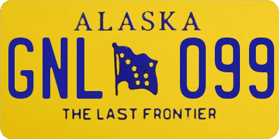 AK license plate GNL099