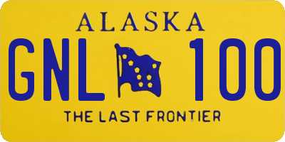 AK license plate GNL100