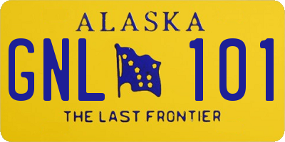 AK license plate GNL101